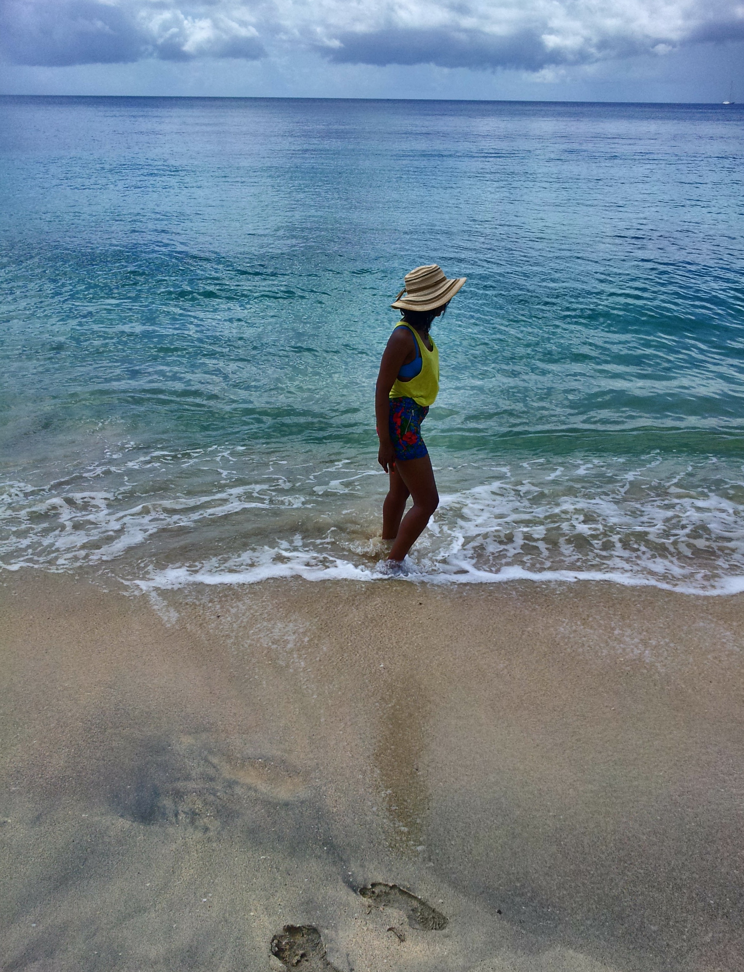 Strolling on Grande Anse beach Grenada